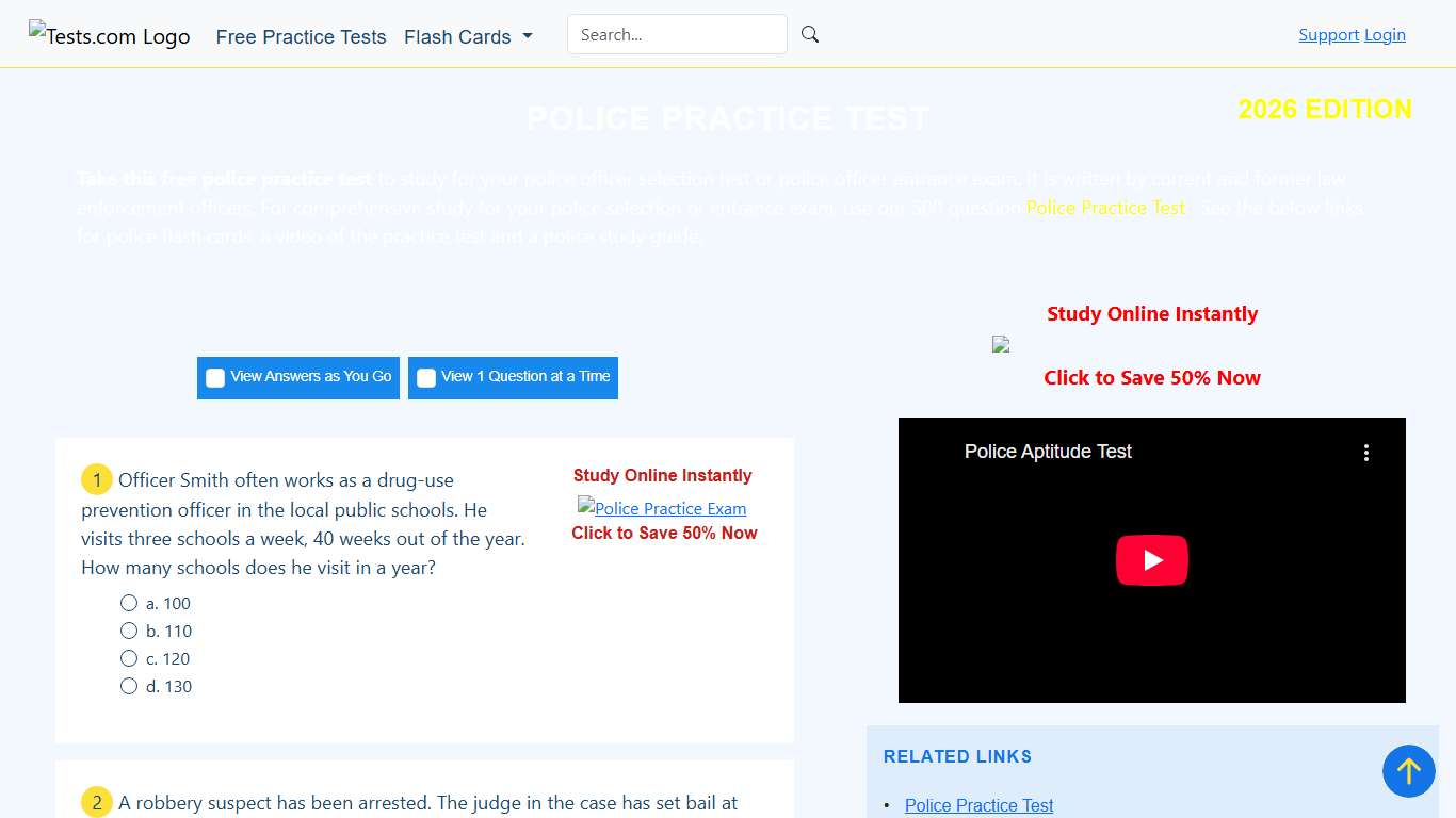 Police Practice Test (Updated 2026)